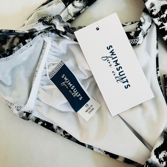 Swimsuits For All Bow Tie Front Swim Bikini Top Size 18 NWT - Picture 4 of 5